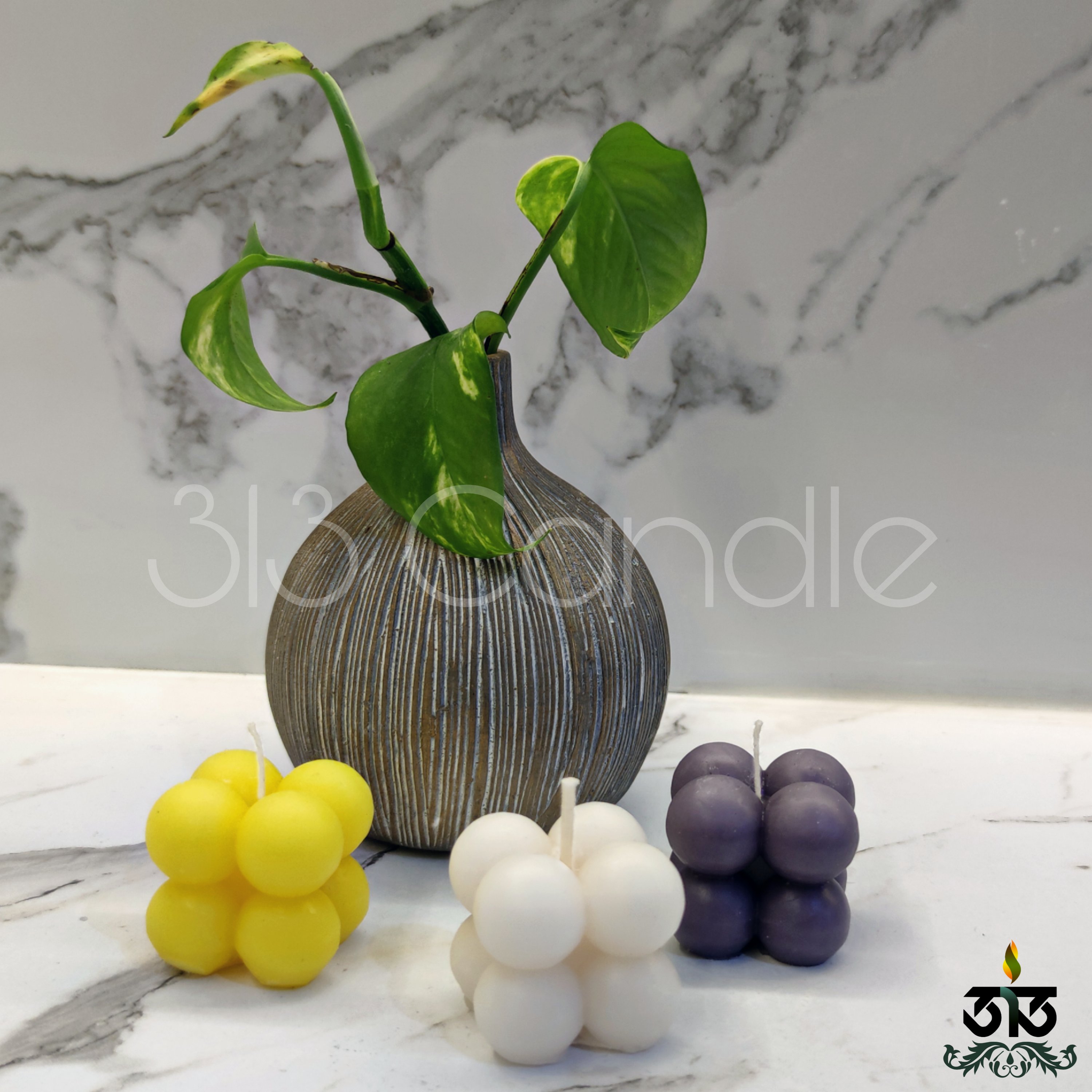 شمع های دست ساز 313، مدل مکعب روبیک 4 تایی 4 سانتی متر در رنگهای مختلف، مناسب دکوراسیون، هدیه، دکوری، شمع فانتزی