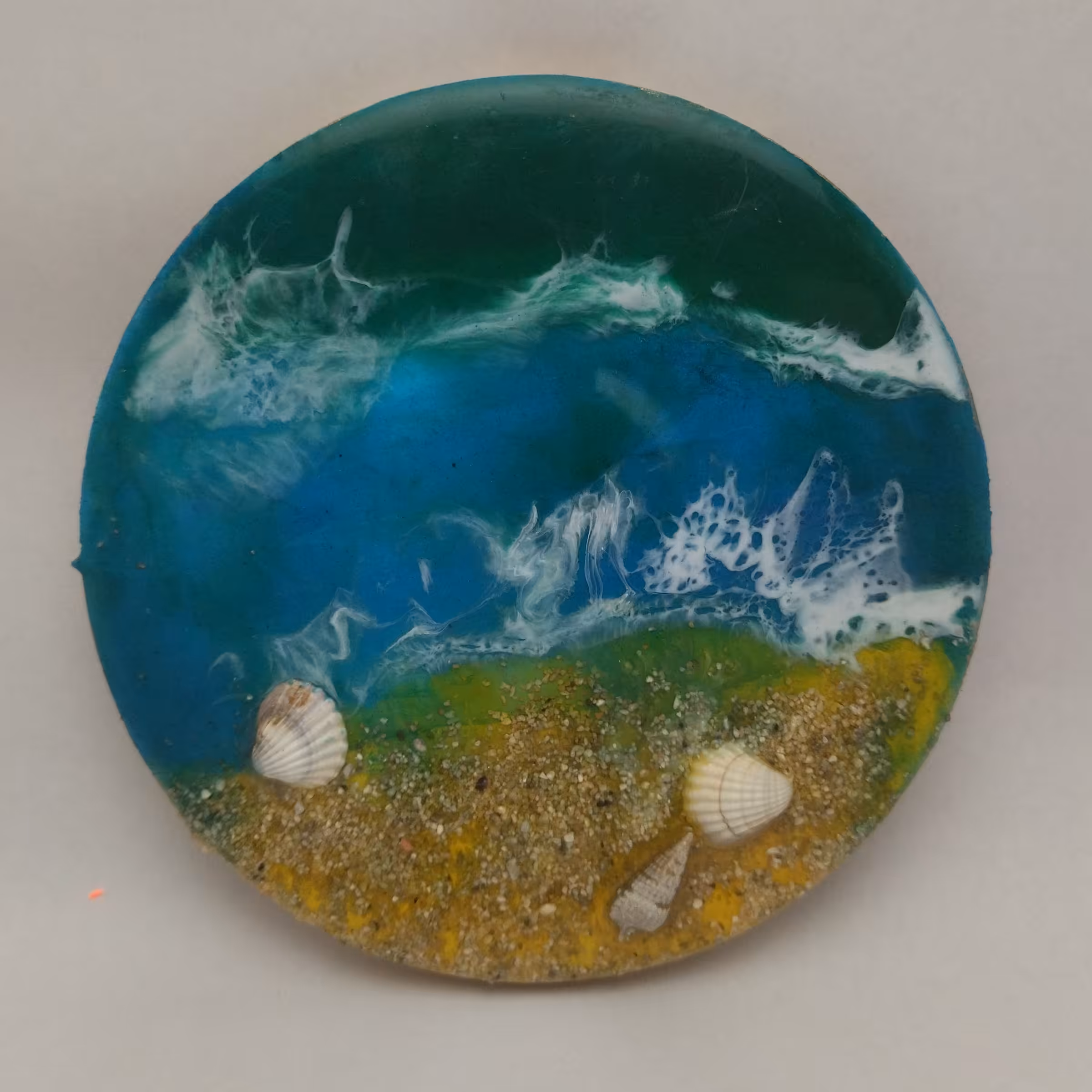 زیر لیوانی رزینی مدل ساحل و دریا