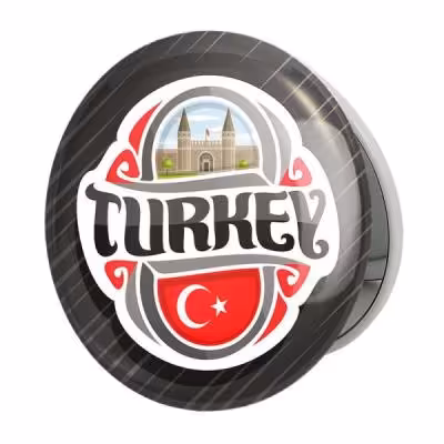 آینه جیبی خندالو طرح پرچم ترکیه مدل تاشو کد 20613