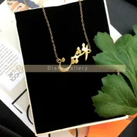 گردنبند اسم فارسی افشین با پلاک اسم و زنجیر جنس استیل رنگ ثابت