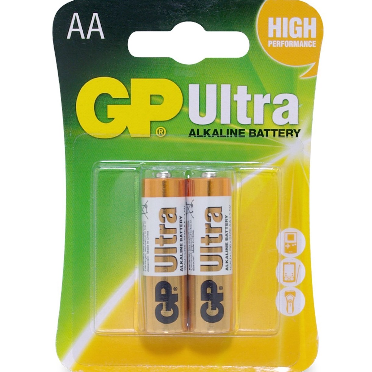 باطری قلمی AA آلکالاین اولترا  جی پی GP  بسته 2 تایی