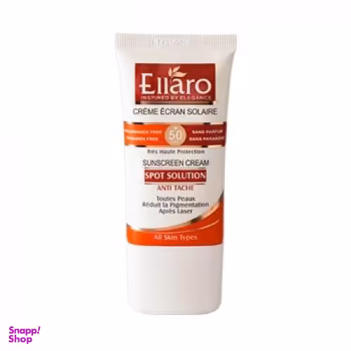کرم ضد آفتاب ضد لک SPF50 الارو (Ellaro) مدل spot solution حجم 40 میلی لیتر