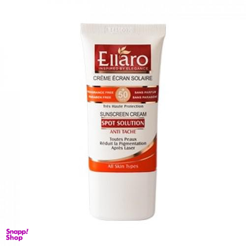کرم ضد آفتاب ضد لک SPF50 الارو (Ellaro) مدل spot solution حجم 40 میلی لیتر