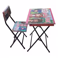 میز تحریر باکسدار تاشو - به همراه صندلی - طرح دختر توت فرنگی (پس کرایه)