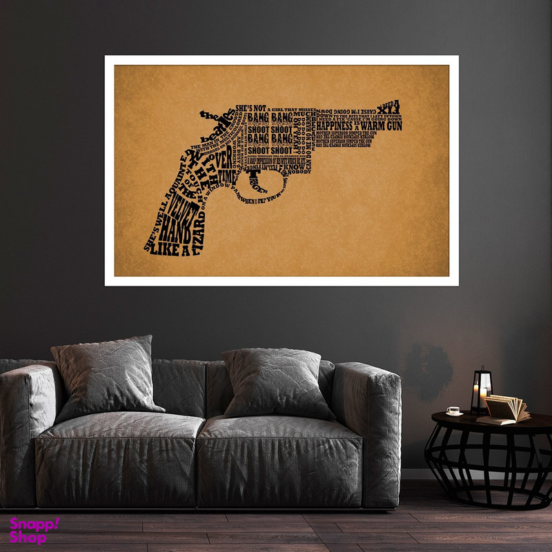 تابلو بکلیت طرح اسلحه و هفت تیر مدل W-S2643