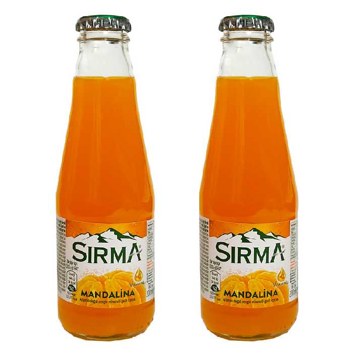 آبمیوه گازدار نارنگی با ویتامین سی سیرما - 200 میلی لیتر بسته 2 عددی