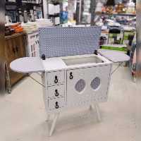 میز اتو و چرخ خیاطی وکیوم مدل TV آسانسوری کد 610 رنگ سفید مدل 1