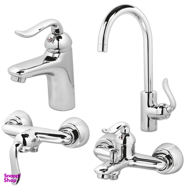 شیرآلات کسری مدل رابین مجموعه 4 عددی به همراه پک نظافت