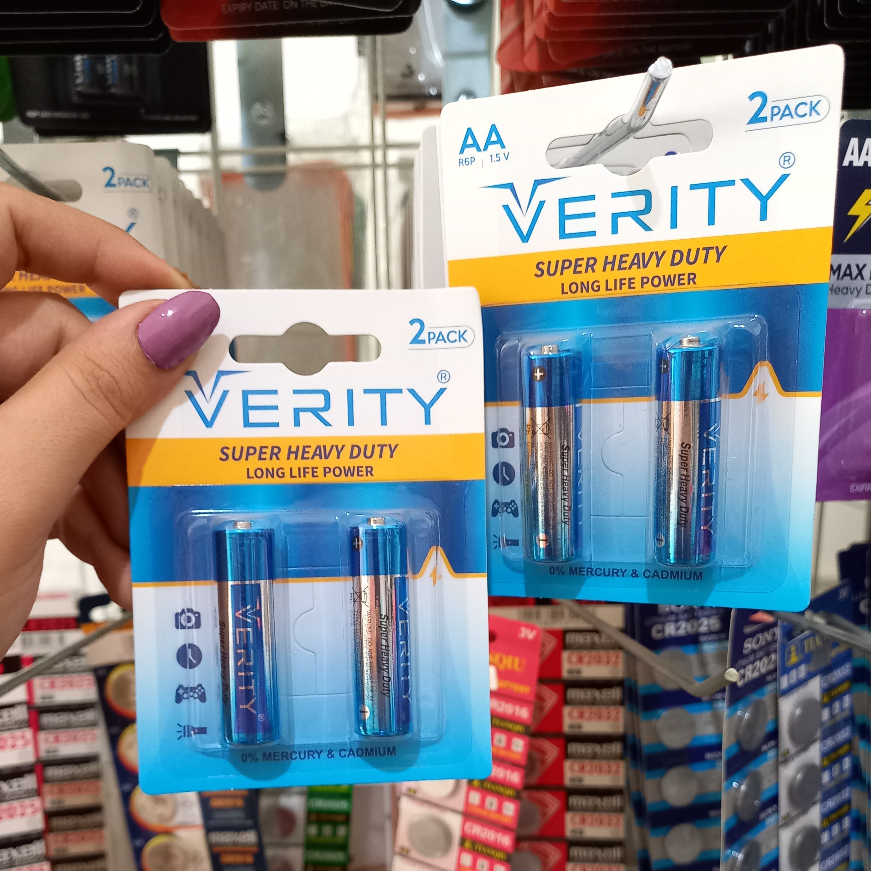 باتری قلمی VERITY مدل Super Heavy Duty کارتی 2 عددی
