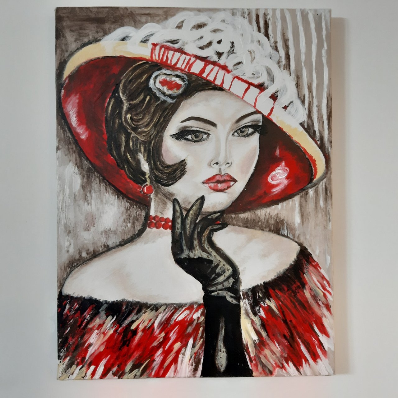 تابلو نقاشی طرح بانو