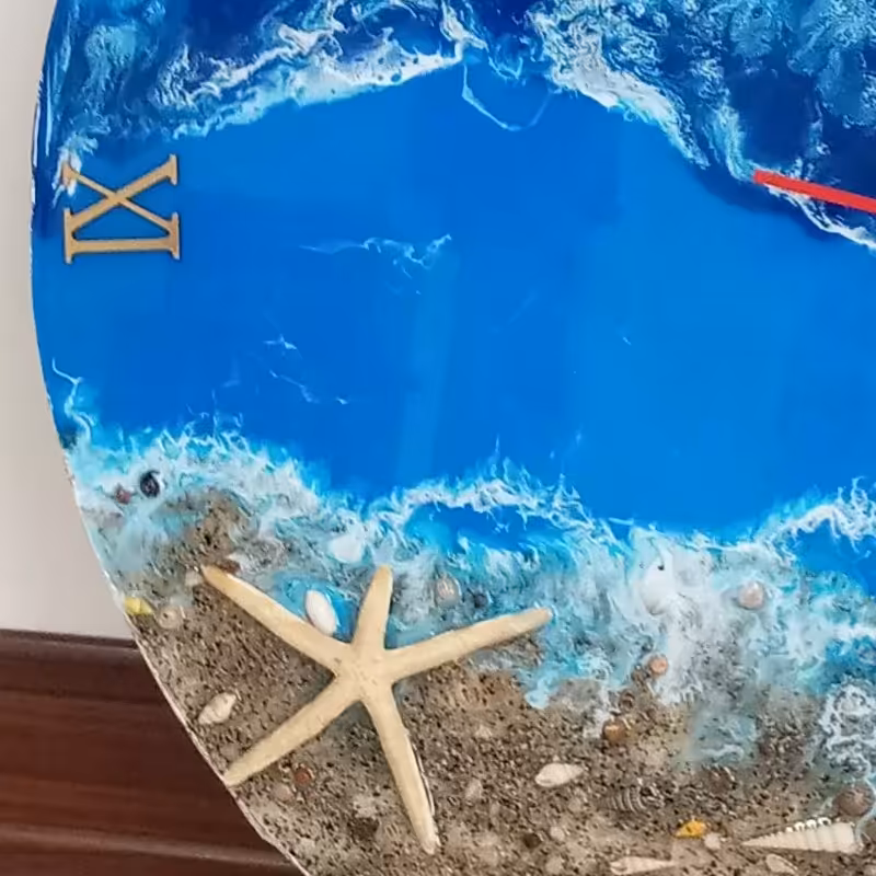 ساعت رزینی طرح دریا