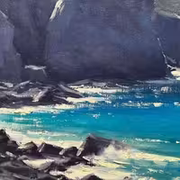 نقاشی رنگ روغن صخره
