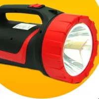 چراغ قوه  نورافکن قوی  و باکیفیت 2636 کامیسیف رنگ سیاه و قرمز  و  بدنه مخمل و مستحکم