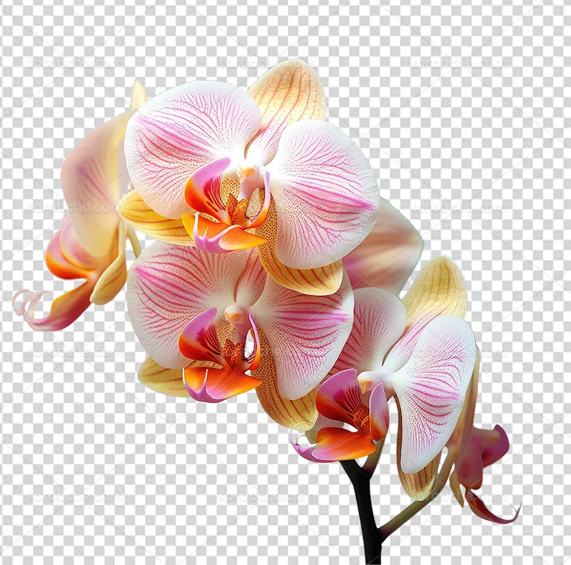 عکس PNG گل زرد و صورتی | گرافیک با طعم تربچه