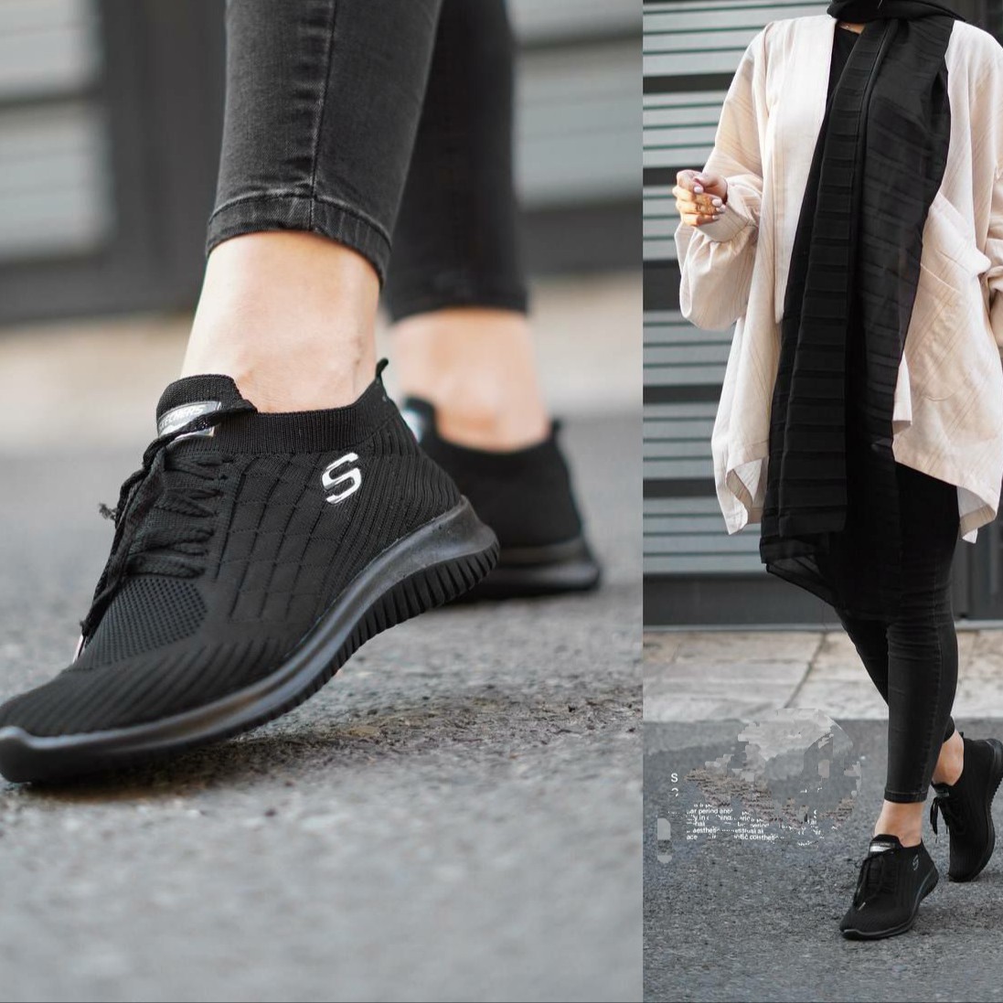 کفش کتونی اسکیچرز طبی مشکی