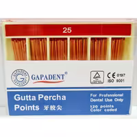 گوتا دندانپزشکی گاپادنت سایز25. 2درصد بسته 120عددیGutta Percha Gapadent