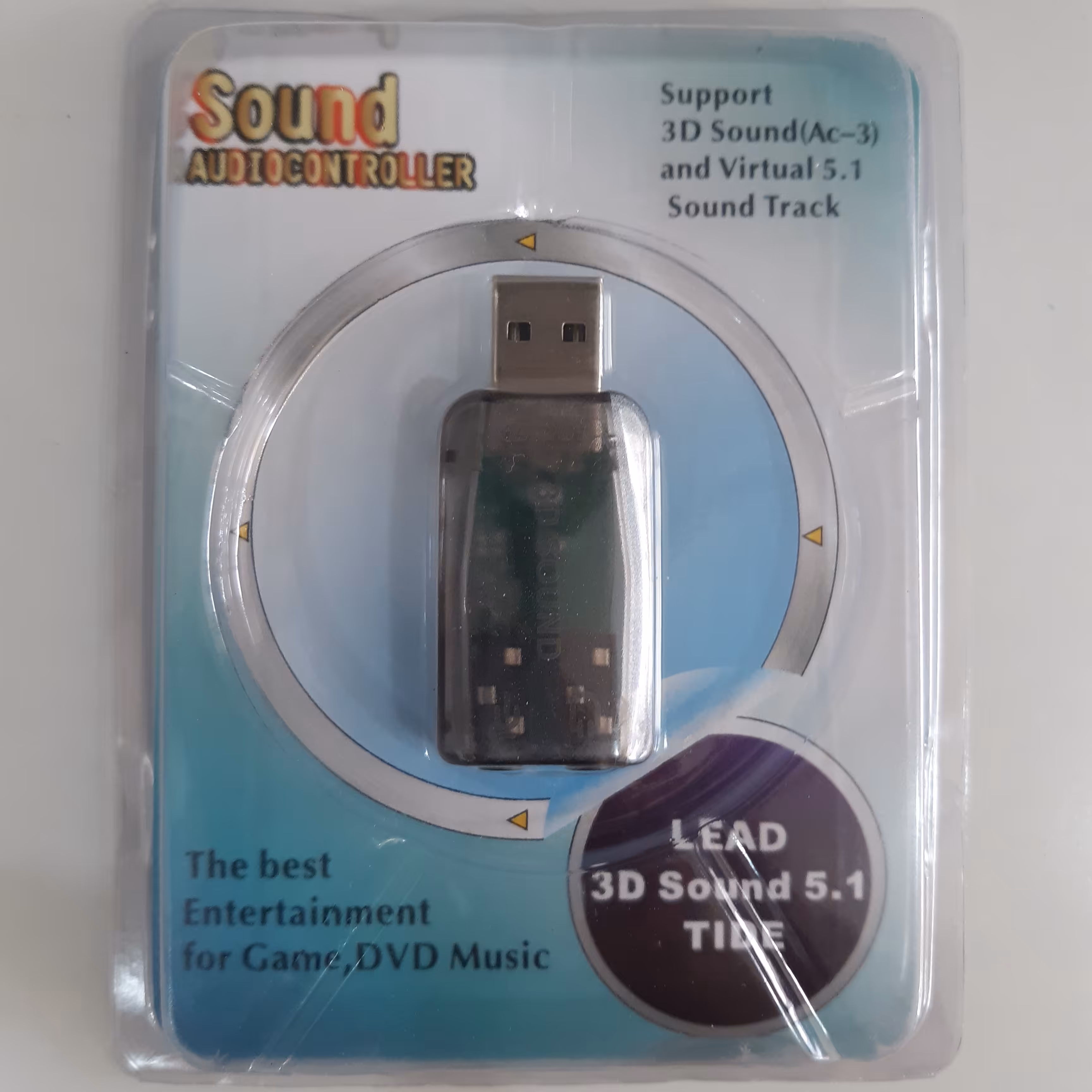 کارت صدا USB با دو ورودی AUX هدفون و میکروفون