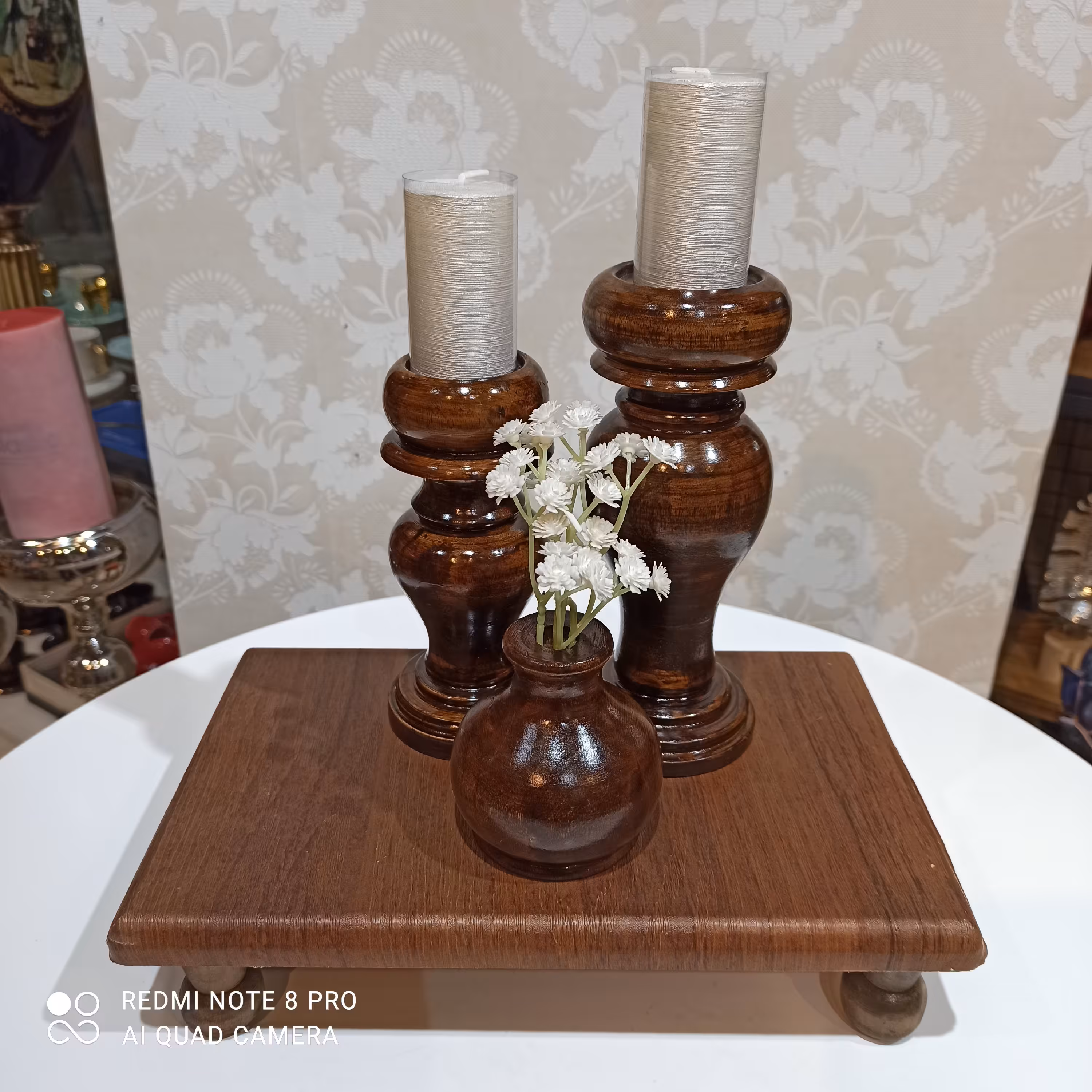 شمعدانی شمعدانی چوبی کد2