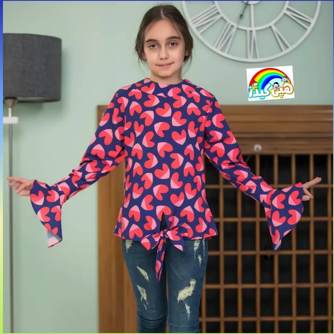 شومیز خاص آستین کلوش گره ای