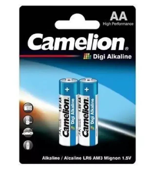 باتری قلمی کملیون مدل Digi Alkalin LR6-BP2DG بسته 2 عددی