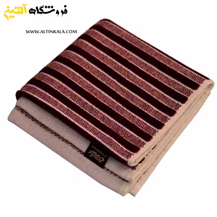 حوله دستی برق لامع طرح شالیزار زرشکی 90×50