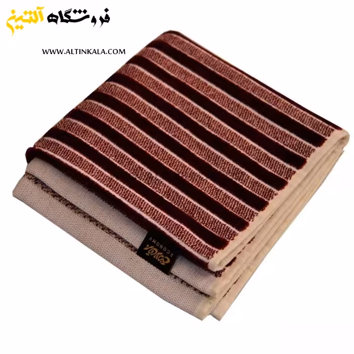 حوله دستی برق لامع طرح شالیزار زرشکی 90×50