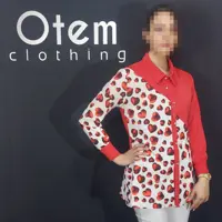 شومیز مجلسی یقه مردانه دورنگ الیزه با تنخور زیبا