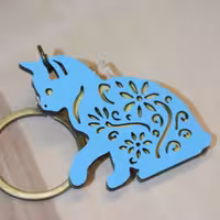 جاکلیدی چوبی دولایه رابو طرح حیوانات کد 10