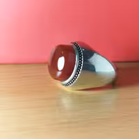 انگشتر عقیق کبدی یمن 