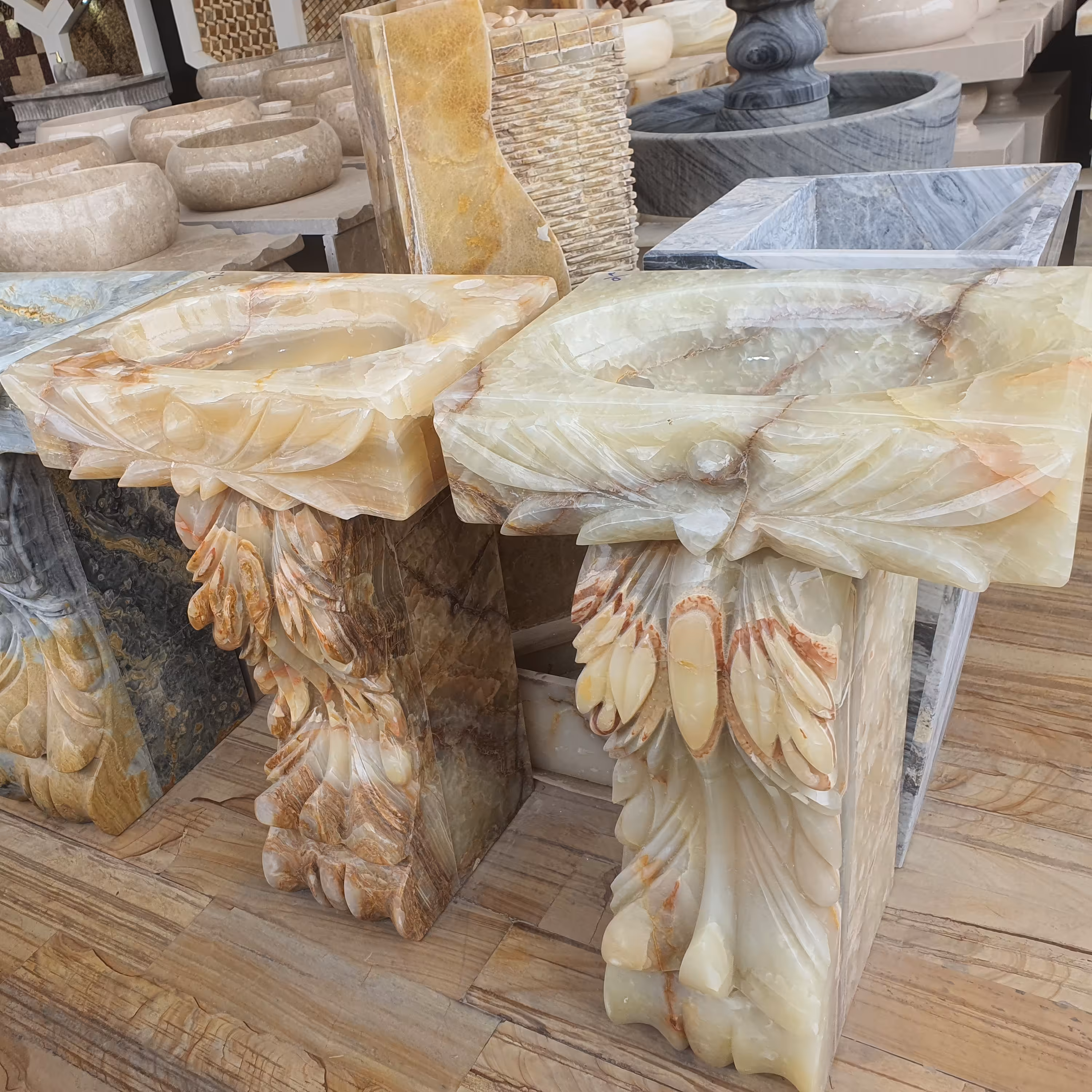 روشویی سنگی مرمر مدل تک پایه