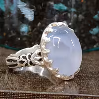 انگشتر عقیق یمن کبود سوسنی