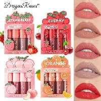 پک 4 تایی رژ مایع مات دراگون،طرح جذاب میوه ا ی
Dragon   ranee