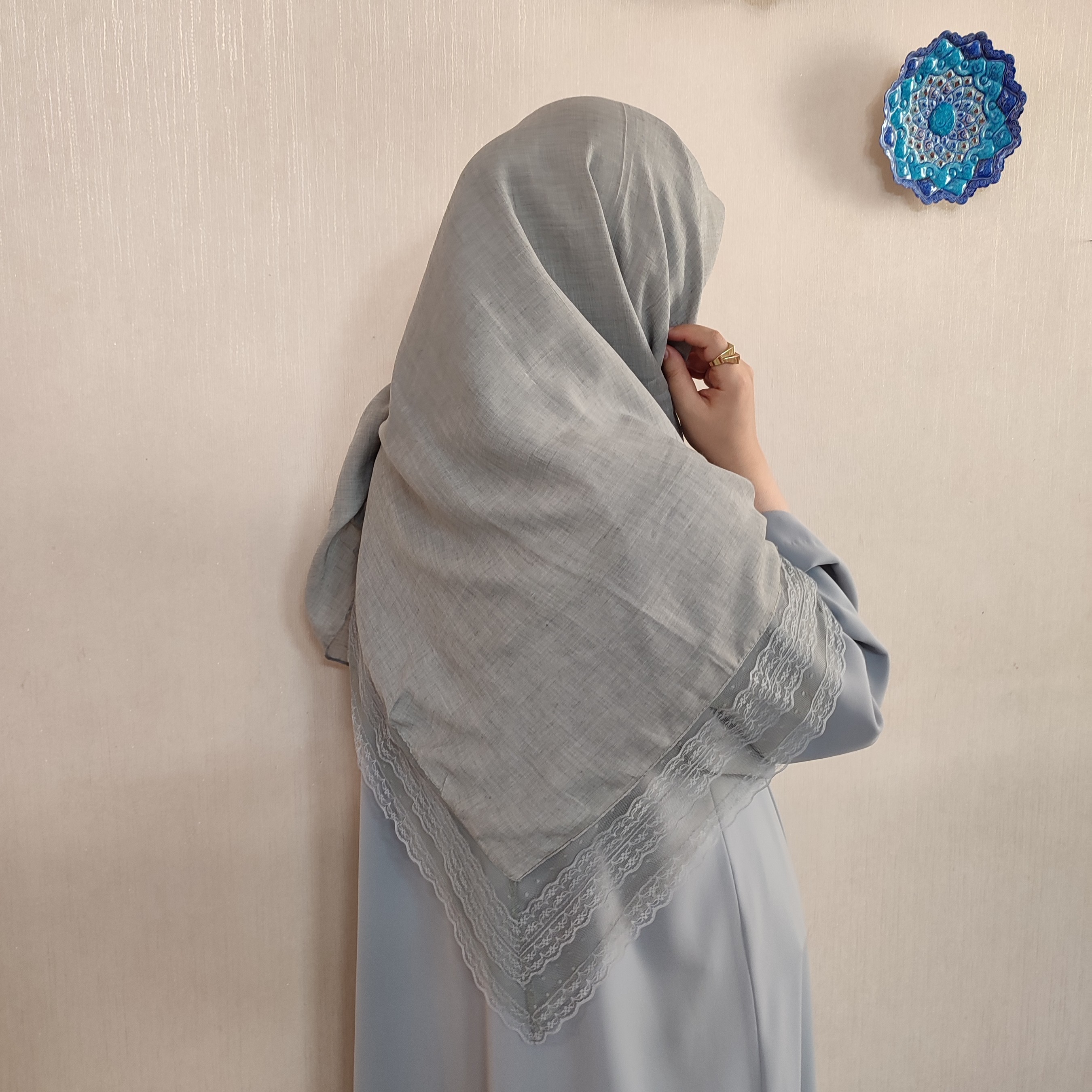 روسری دور دانتل دولایه