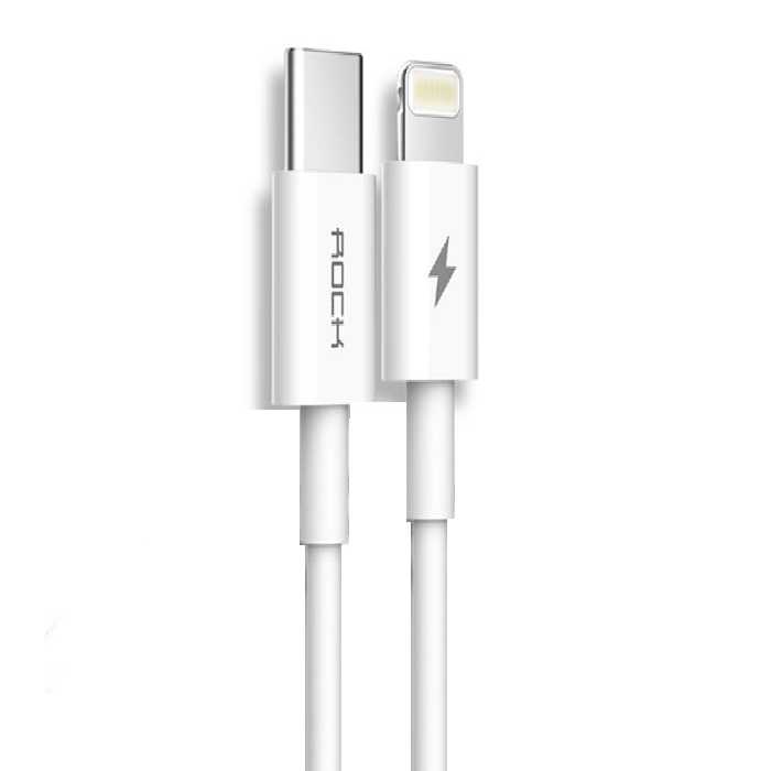 کابل شارژ سریع تایپ سی به لایتنینگ راک Rockspace Type-C to Lightning Round Cable 1M