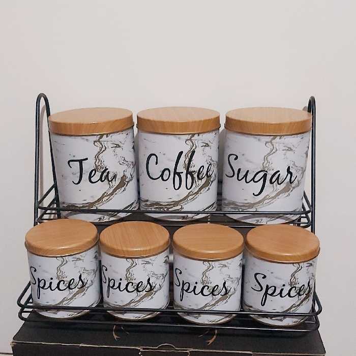 پاسماوری 7 تیکه استنددار سفید ترک فلزی