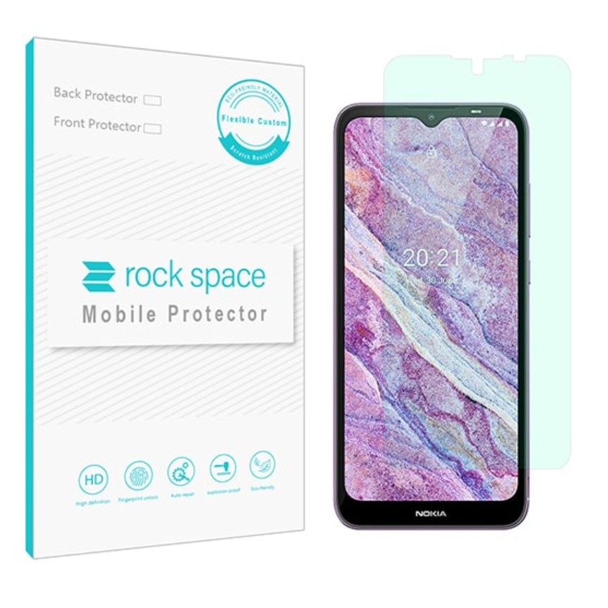  گلس نوکیا C10 مدل نانو هیدروژل گرین لایت برند راک اسپیس