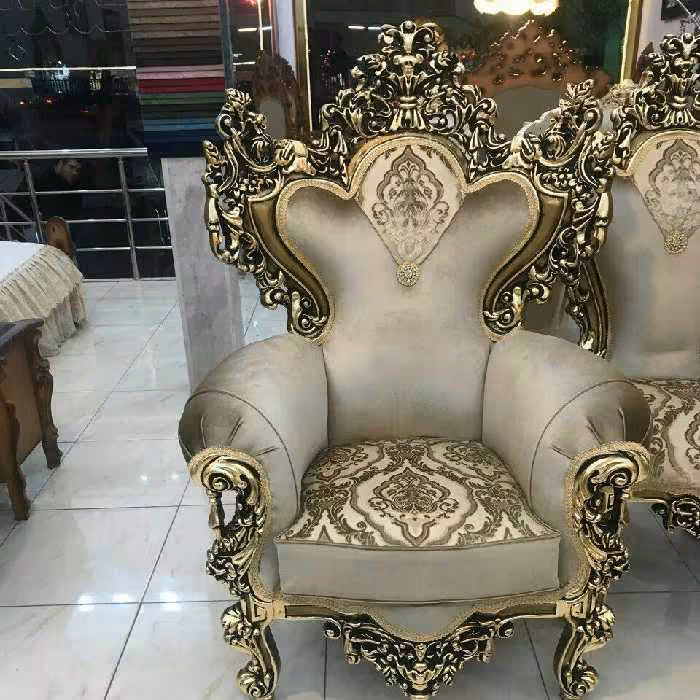 مبل استیل مدل زنگوله چوب راش 7نفره و 9نفر ترکیب رنگ بندی چوب و پارچه به سلیقه مشتری انجام میشود 
