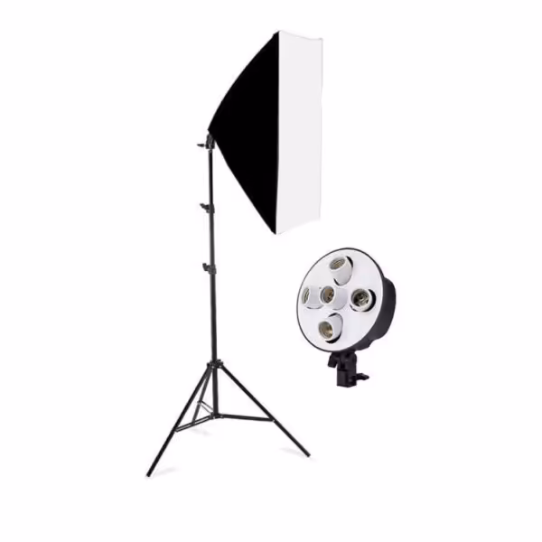 کیت تک شاخه نور ثابت 5 لامپ Continuous Lighting Kit 5 Lamps