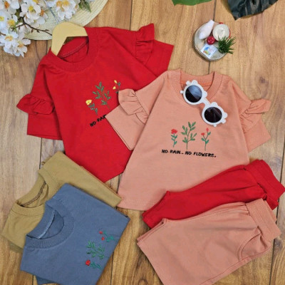 کالکشن بهار کراپ وشلوارسه گل