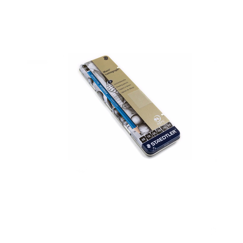 مداد طراحی استدلر مدل Mars Lumograph 100 G6 بسته 6 عددی