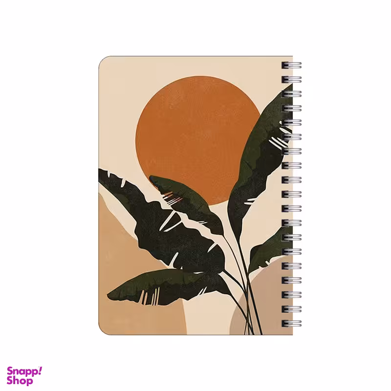 دفترچه یادداشت بامبیلیپ مدل چوبی طرح منظره مینیمال غروب کد 3380133