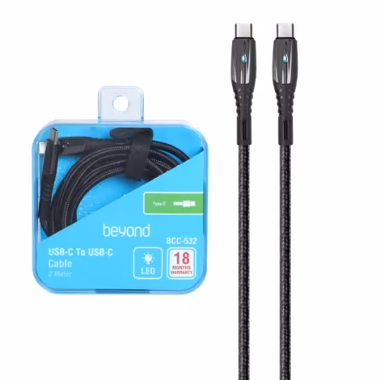 کابل تبدیل USB-C به USB-C بیاند مدل BCC-532 طول 2 متر