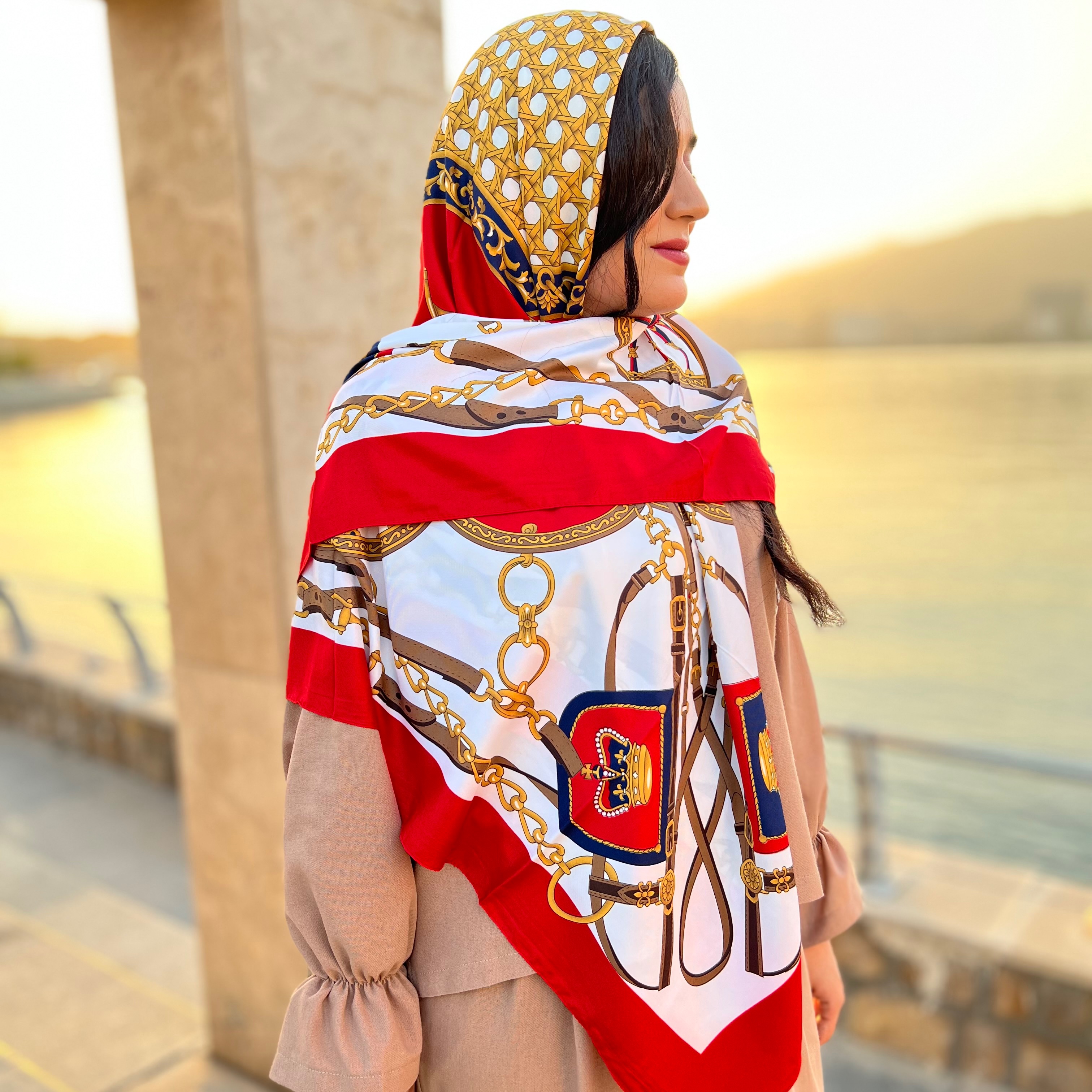 روسری ابریشم توییل وارداتی قواره بزرگ