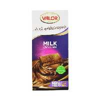 شکلات شیری با استویا بدون گلوتن والور - valor
