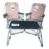 میز و صندلی سفری دسته پلاستیکی مجموعه 3 عددی