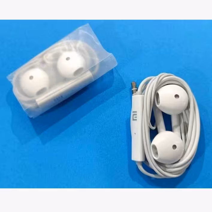 هندزفری شیائومی مدل mi / کلید پاسخگویی تماس رنگ سفید