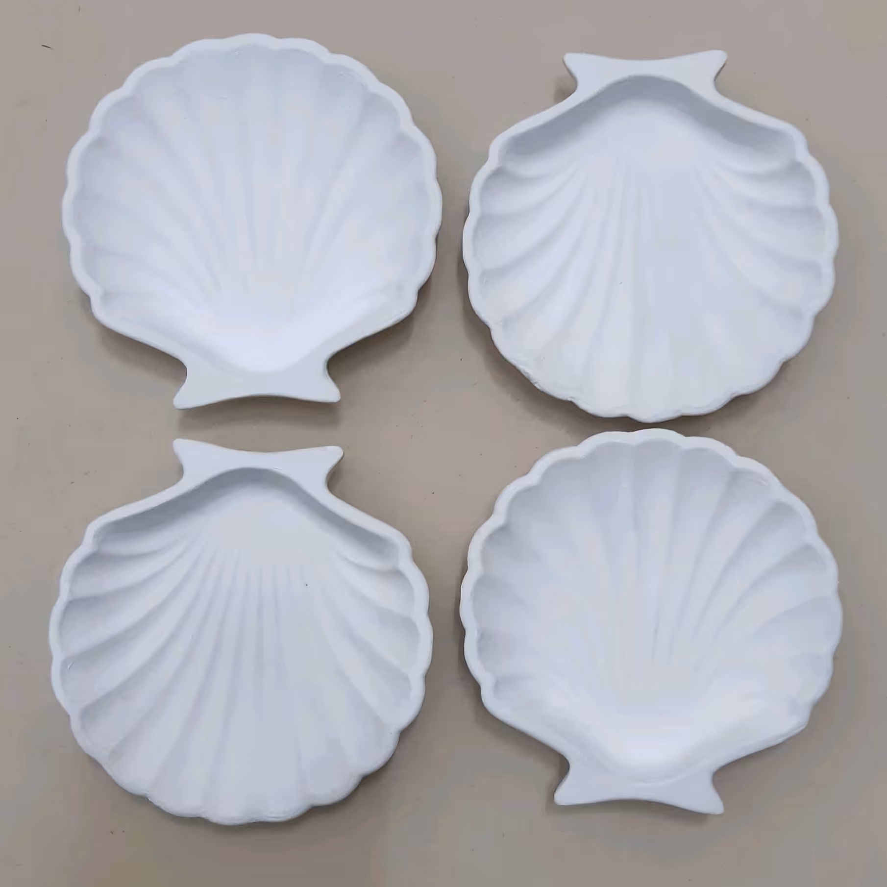 ظرف سرو سنگی صدف ساده