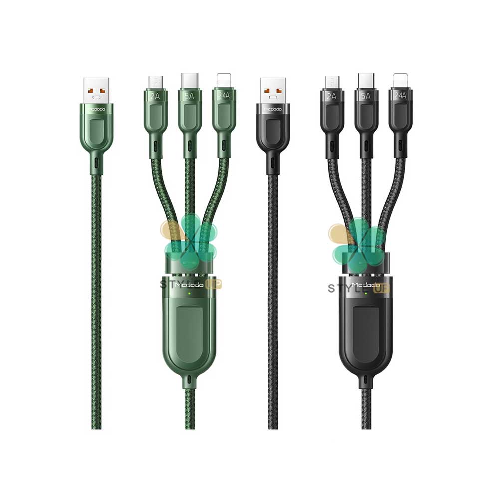 کابل سه سر مک دودو میکرو، تایپ سی و آیفون مدل Mcdodo CA-879