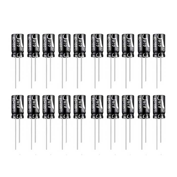 خازن الکترولیت 2.2 میکروفاراد 50V جی دبلیو کو کد SC01 بسته 20 عددی