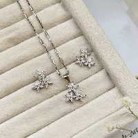 نیمست ظریف نقره 925 با روکش طلا سفید کد 77